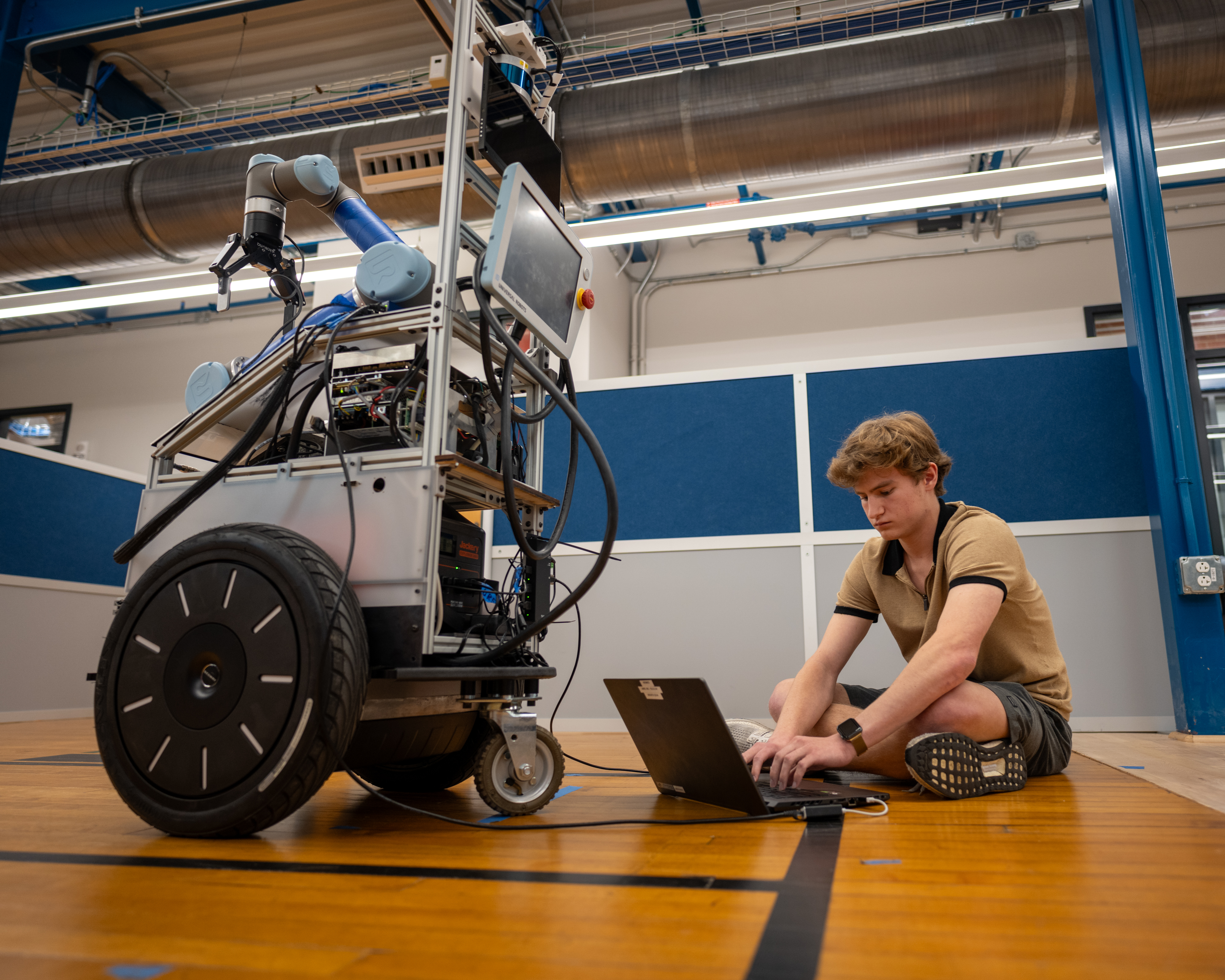 Autonomous Robot and student